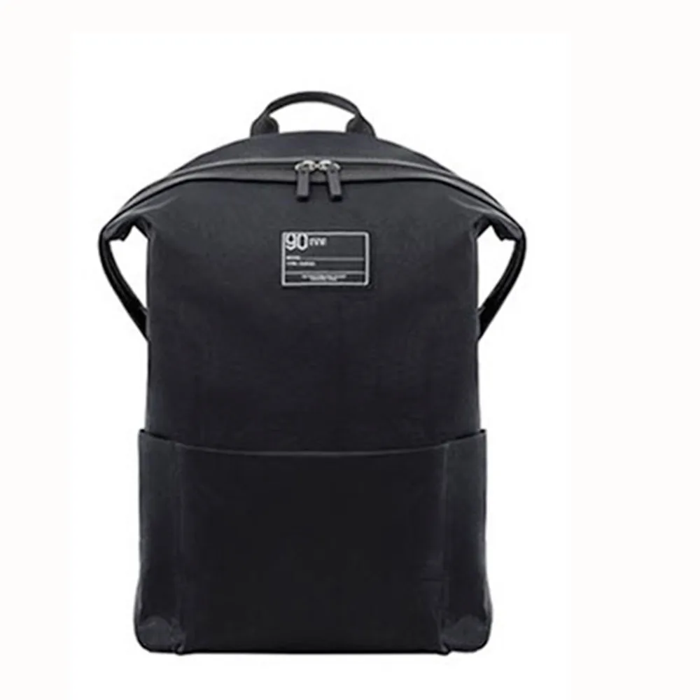 Xiaomi повседневный рюкзак для молодых женщин/мужчин, однотонный непромокаемый водонепроницаемый полиэстер дорожный рюкзак, универсальные сумки для колледжа, ноутбука B - Цвет: Черный