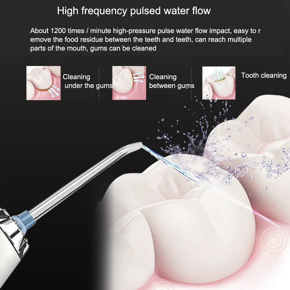 Электрическая портативная интеллектуальная Очистка зубов Бытовая водяная нить импульсный Ударный элемент для зубов трехуровневый режим ирригатор для полости рта