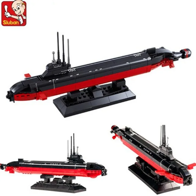 

Model building kits compatible Building BLocks city Nuclear-powered submarine 965 3D blocks Educational toys hobbies for gift
