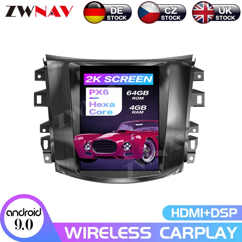 

ZWNAV For Nissan Navara 2017 Tesla style Android 9.0 4G 64GB Car GPS Navigation Multimedia Auto Stereo Radio Head Unit