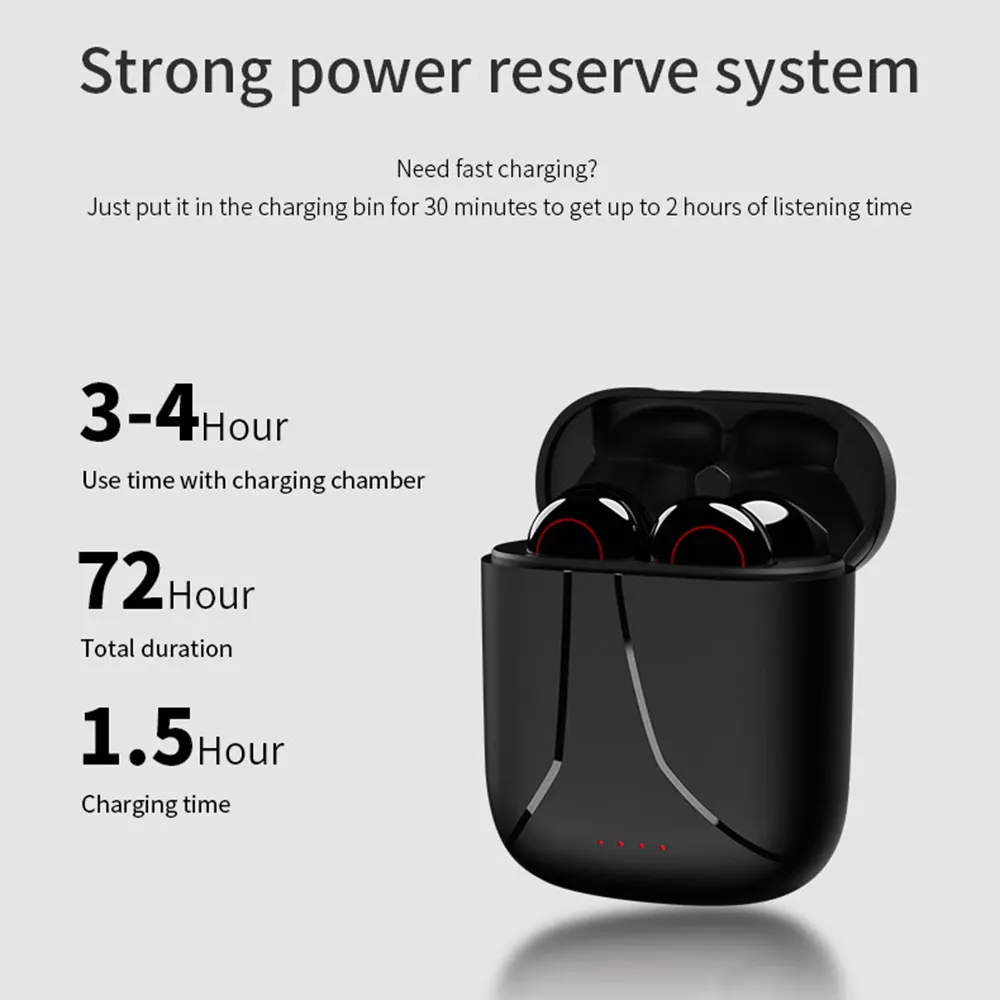 L31 wireless bluetooth headset binaural 5 0 for iphone 6 7 11 phone Portable 300mah charging compartment for iphone X XR XS MAX