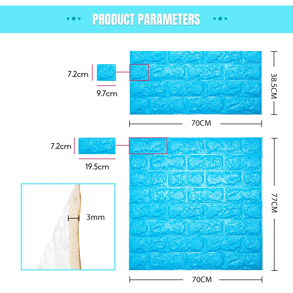 70*77 см DIY 3D кирпичные настенные наклейки, украшение для дома, декор для гостиной, спальни, пенопластовые самоклеящиеся обои, художественные настенные наклейки для дома