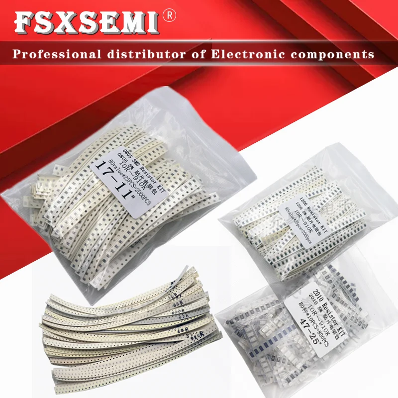 80values X25pcs/50pcs 0402 0603 0805 1206 2010 SMD Resistor Kit 10R 1K 10K 100K 1R 1M Assorted Kit 10ohm-910K ohm 5% Sample Kit 660pcs lot 0603 smd resistor kit assorted kit 1r ohm 1m ohm 1% 1608 1r 11m 33valuesx20pcs 660pcs sample kit sample bag