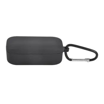 

Soft Silicone Case for QCY T5 TWS Headset Protective Cover with Carabiner for QCY T5 Bluetooth Earphone Charging Box