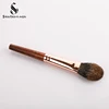 Shoushoulang Professional Handmade Make Up Brush Flat Round Blush Highlighter Brush Soft Squirrel Hair Makeup Brushes 3