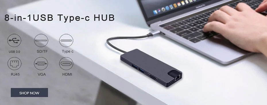 USB C концентратор 3,5 аудио к HDMI VGA USB 3,0 адаптер станция dex для samsung S8 S9 S10 Plus Note 8 для nintendo переключатель MacBook Pro/Air