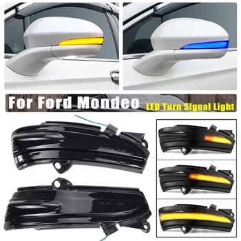 

Flowing Water Blinker Light Waterproof For FORD MONDEO MK5 2014-2019 Sequential Dynamic Flasher Blue LED Turn Signal Light