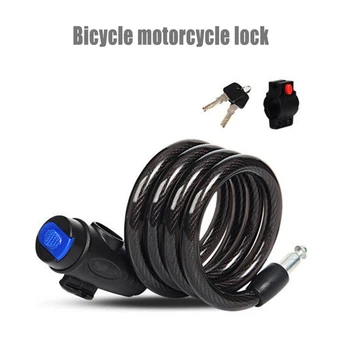 

2020 New Universal Motorcycles Mountain Bikes Anti-Theft Lock High Quality Stainless Steel 2 Key Security Lock Theft Protection