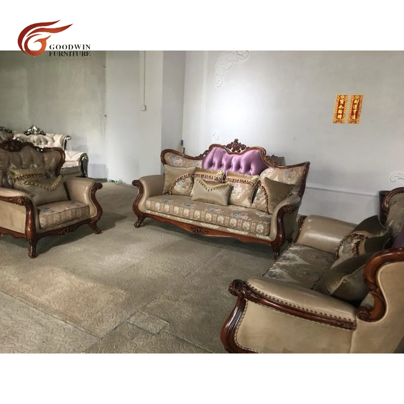 Аравийский стиль роскошный ручной резной секционный диван набор esigns Королевский стиль с конкурентоспособной ценой от фабрики WA556