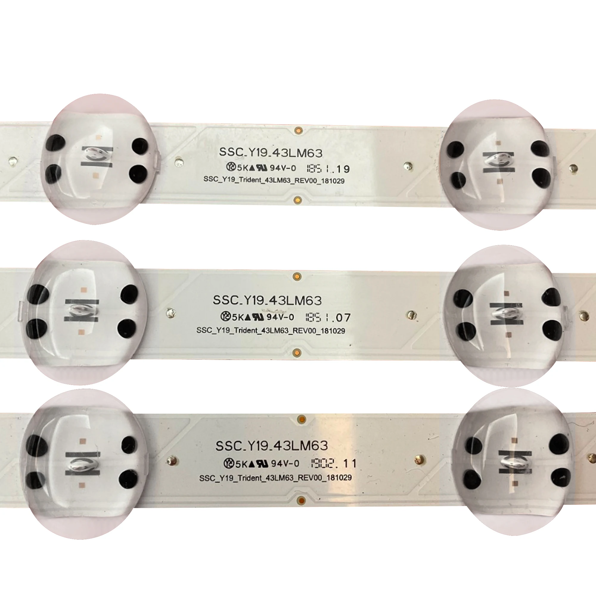 ο 3 PCS 5LED(6V) 425mm LED Ʈ Ʈ LG 43inch TV SSC.Y19.43LM63 EAV64592301 SSC_Y19_Trident_43LM63 43LM6300PLA