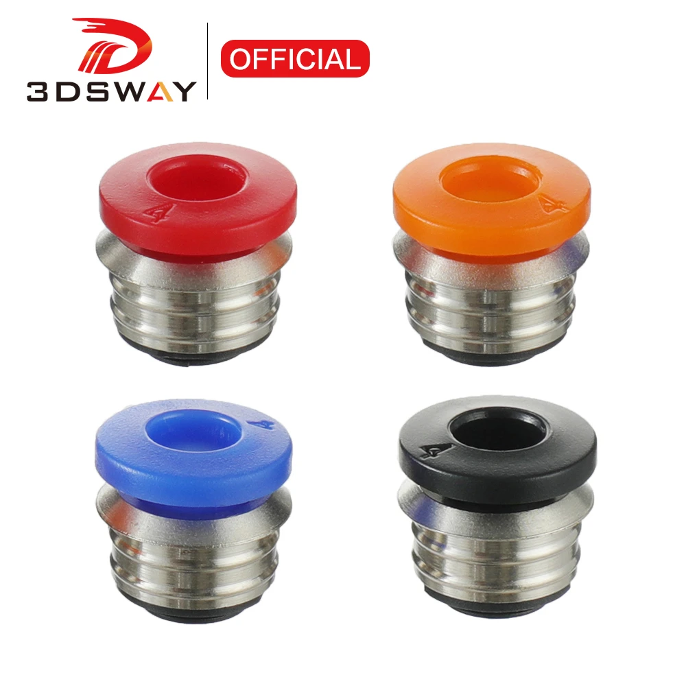 3DSWAY 3D Printer Parts E3D Hotend Pneumatic Fitting Connector Bowden Quick Jointer Coupler Straight Push 2*4 PTFE Tube Extruder