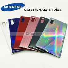 Samsung voltar capa de bateria habitação para samsung galaxy note 10 n970 n970f nota 10 plus n975 n975f note10 volta caixa de vidro traseiro