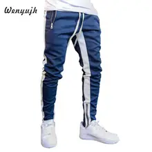 WENYUJH модные уличные спортивные штаны для бега, повседневная спортивная одежда, штаны на молнии, повседневные мужские спортивные штаны в стиле хип-хоп