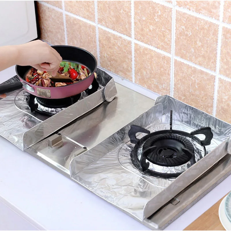 Маслостойкая подставка для кухни из алюминиевой фольги, 2 шт., газовая плита, стол, термостойкая накладка, маслостойкая Промасленная бумага, подушка