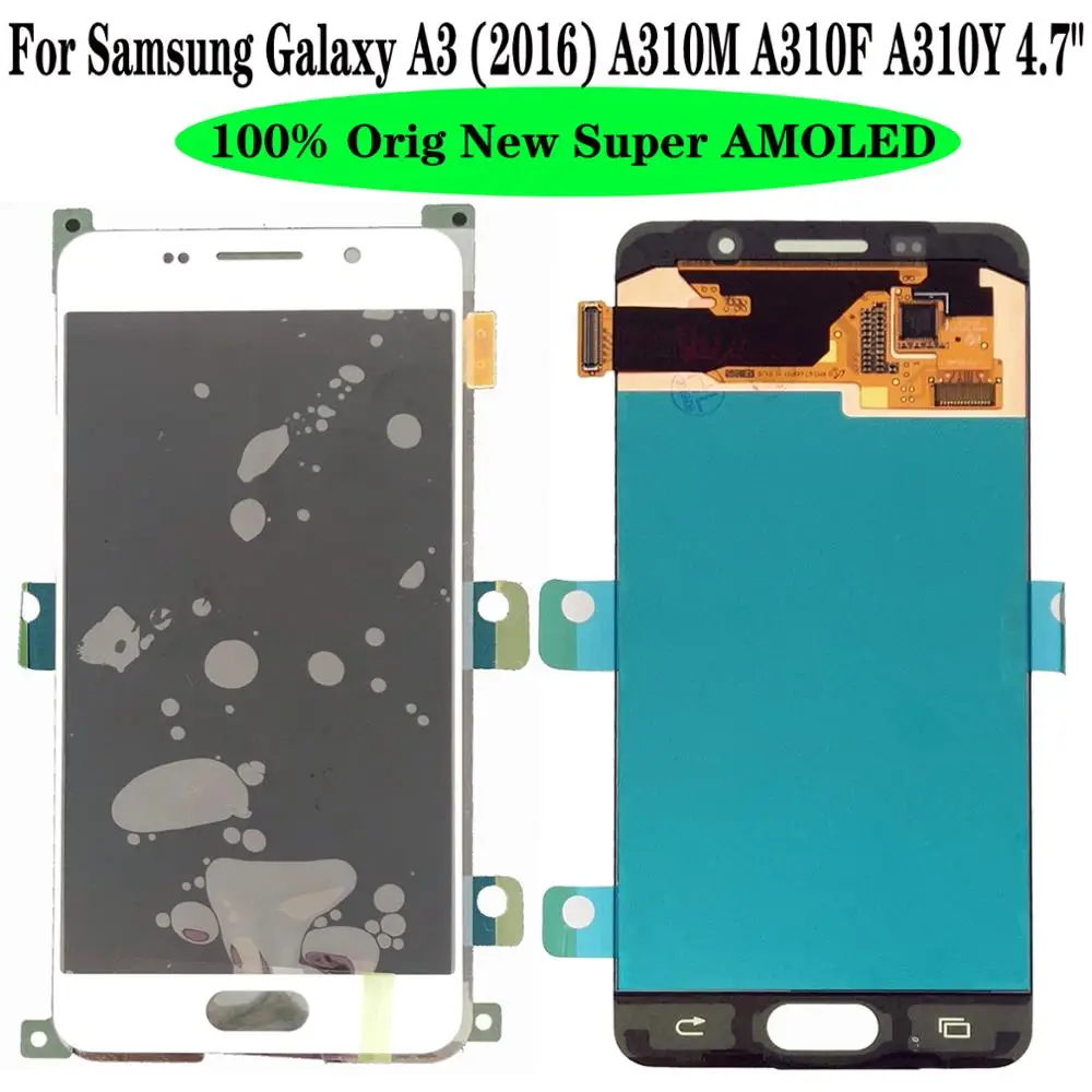 

Shyueda Original Super AMOLED For Samsung Galaxy A3 (2016) A310M A310F A310Y 4.7" LCD Display Touch Screen Digitizer
