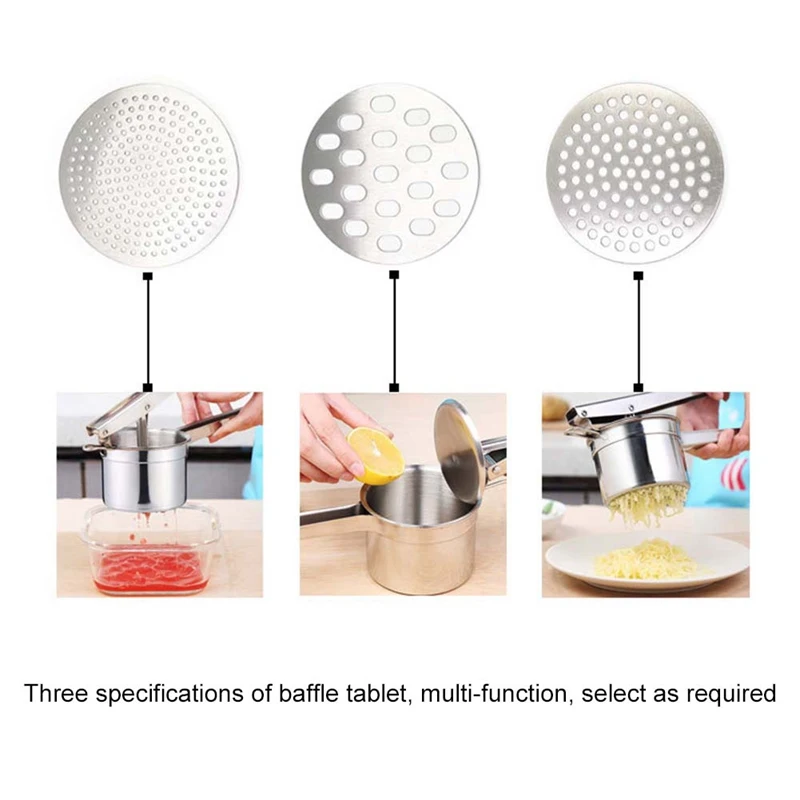 Stainless Potato Masher And Ricer Manual Juicer Squeezer Press Potato Baby Food Supplement Machine Multifunctional Kitchen Tools