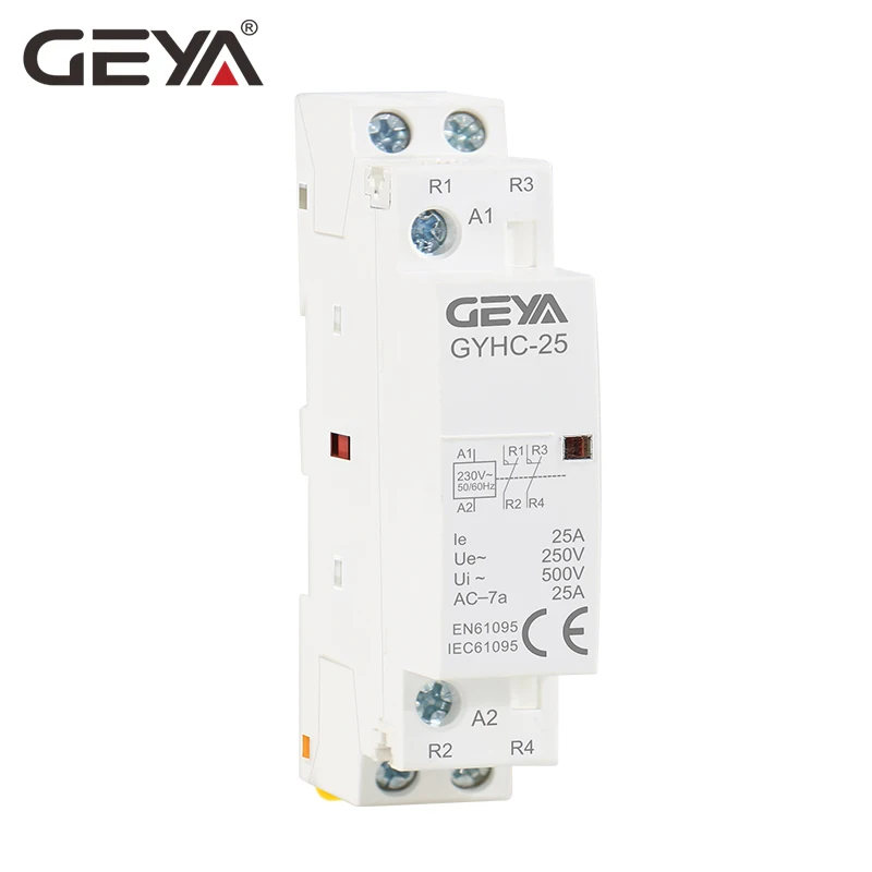 GEYA GYHC Американская классификация проводов 2р 25A 2NC 2NO 1NO1NC Din Rail Тип бытовой модульный контактор переменного тока 50/60Hz автоматической контактор переменного тока