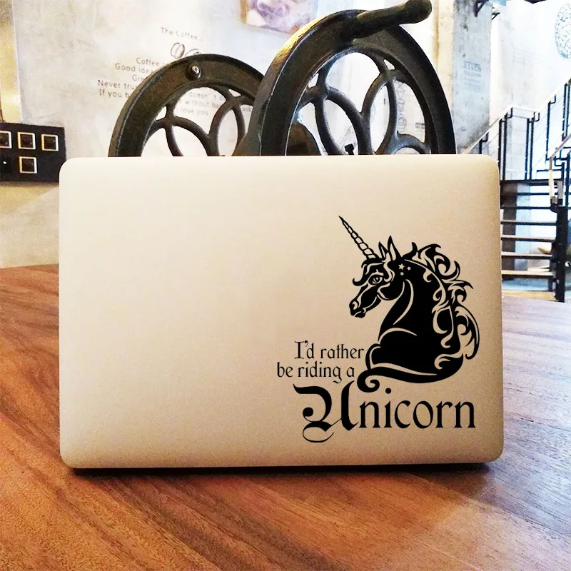 Наклейка для ноутбука Riding Unicorn Humor Quote для Macbook Pro 1" Air retina 11 12 13 14 15 дюймов Mac Book Виниловая наклейка для ноутбука