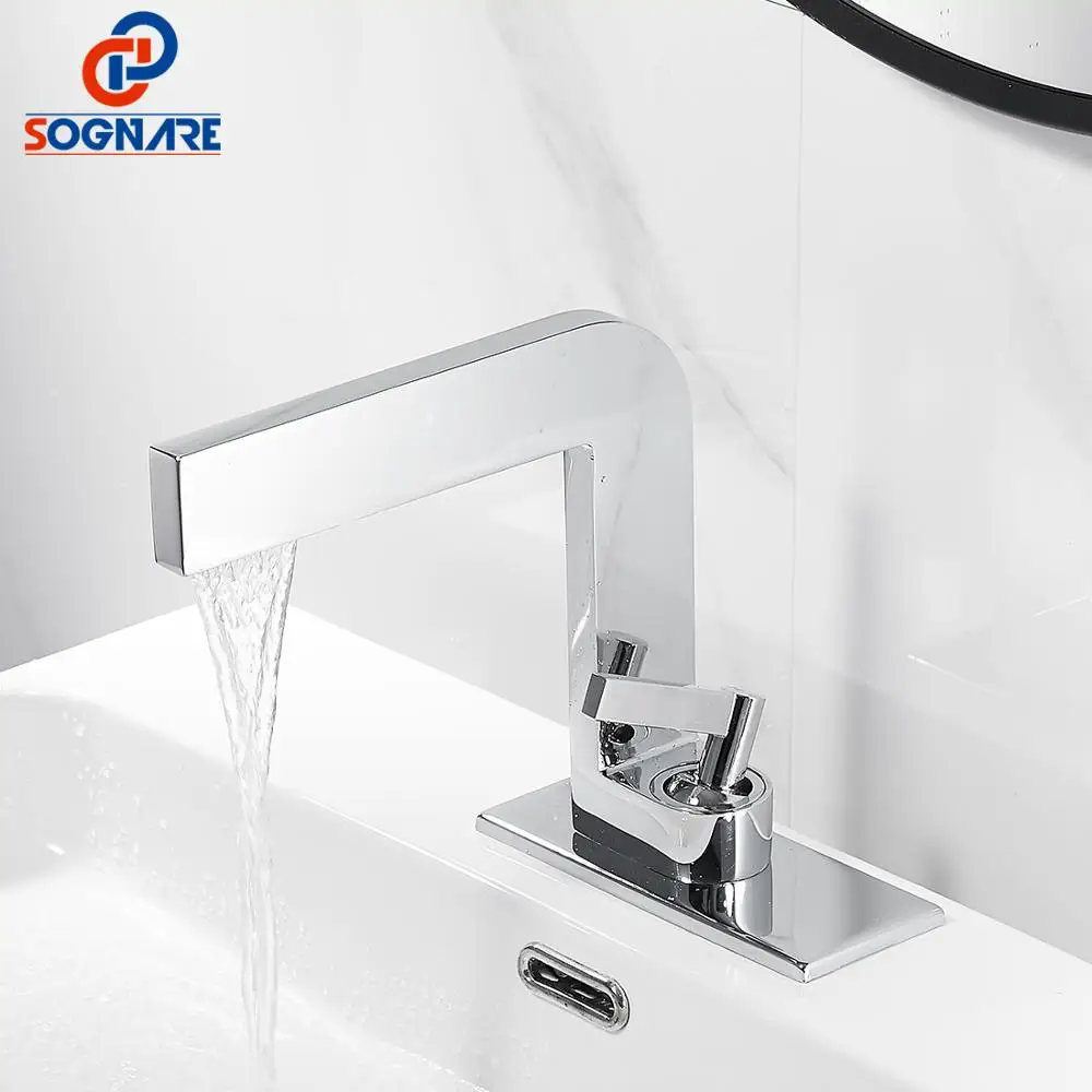 

SOGANRE Basin Faucet Bathroom Sink Faucet Single Handle Hole Chrome Faucet Basin Taps Deck Vintage Wash Hot Cold Mixer Tap Crane