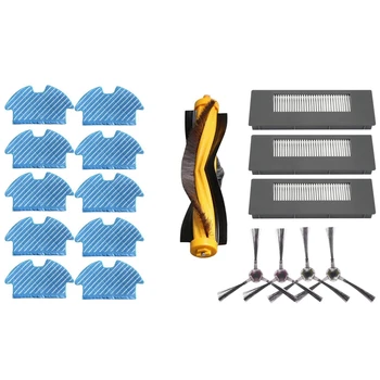 

1 Set Replacement Filter and Brush Kit Vacuum Accessories & 1 Set MOP for Ecovacs Deebot Ozmo Vacuum Cleaner