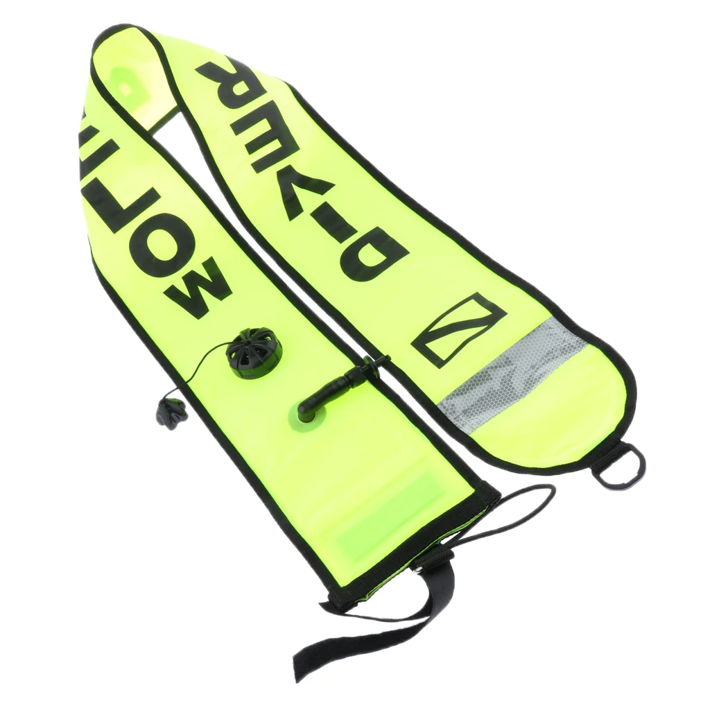 Diver Signal Marker Inflatable Tube with Plastic Clip for Diving Snorkeling Underwater Safety Signal Buoy Float for Water Sports