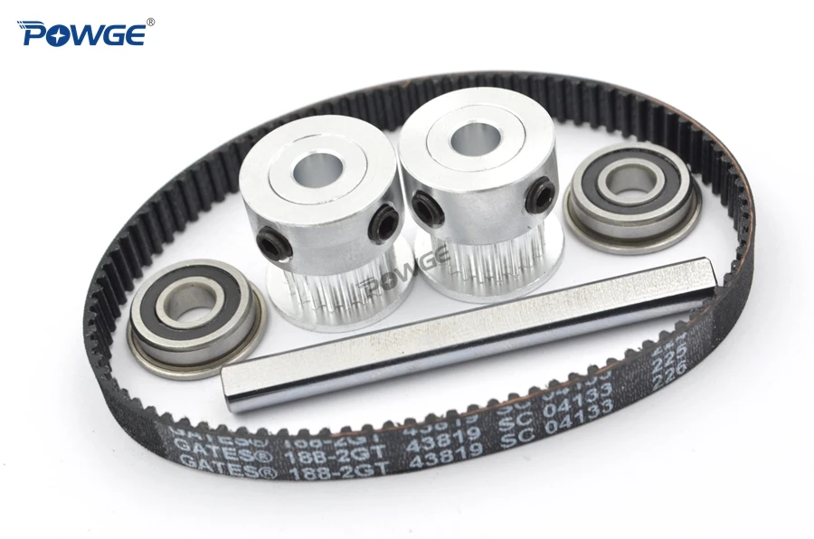 Preise POWGE VORON Mobius 3,1 Set extruder TEILE TORE 188 2GT 6 Zahnriemen 20T 2GT pulley Schleifen flache Welle 5X 50mm Lager F695 2RS