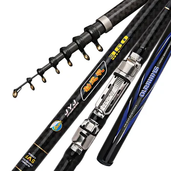 

Portable Travel 2.7M 3.6M 4.5M 5.4M 6.3M Fishing Rod Spinning Telescopic Ultralight Rock Fishing Rod Carbon Fiber Fishing pole