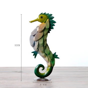 

Mediterranean Style Marine Decor Hippocampus Figurine Wooden Seahorse Crafts Home Decoration Wedding Gift Novel Dropshipping N4