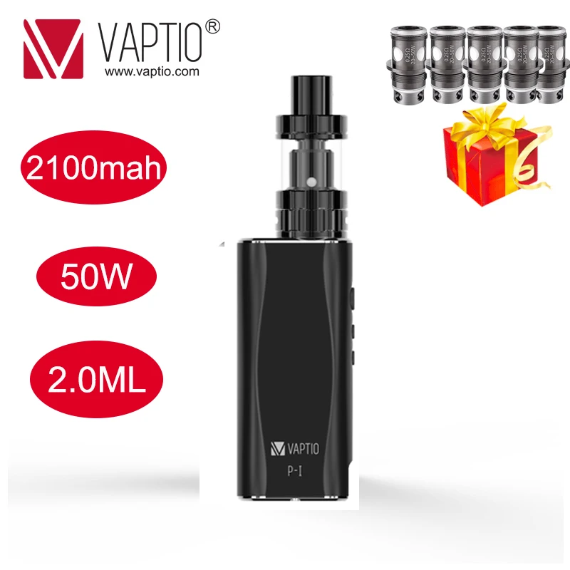 Подарочный Vaptio 50 Вт P1 набор Vape pen 2100 мАч 2 0 мл электронная сигарета встроенный мод