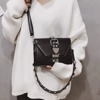 

Mododiino Diamonds Crossbody Bag Luxury Women Bags Rivet Shoulder Bag High Quality PU Leather Female Flap Bag Lady's Bag DNV1394