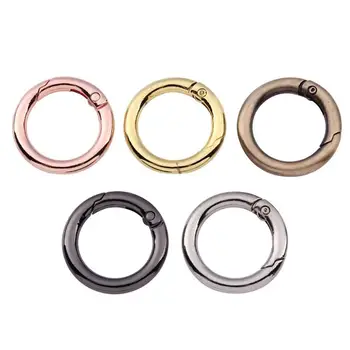 

5pcs Spring Gate O Ring Openable Keyring Bag Belt Strap Dog Chain Buckles