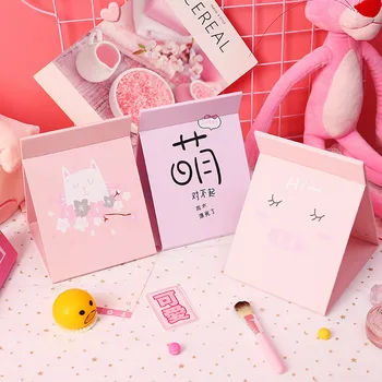

HD Cute Rectangle Desktop Makeup Mirror Removable Portable Folding Paper Cartoon Cosmetic Mirror Vanity Mirror Make Up Tool