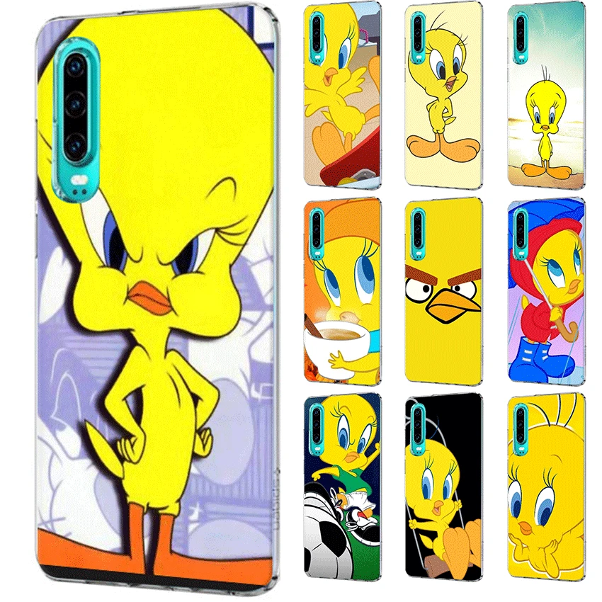 Mobile Phone Case For Honor 6A 6C 7A 7X 8 8X 8C 9 9X 10 20 Lite Pro Hard Cover Yellow Bird Cartoon Tweety Shell |