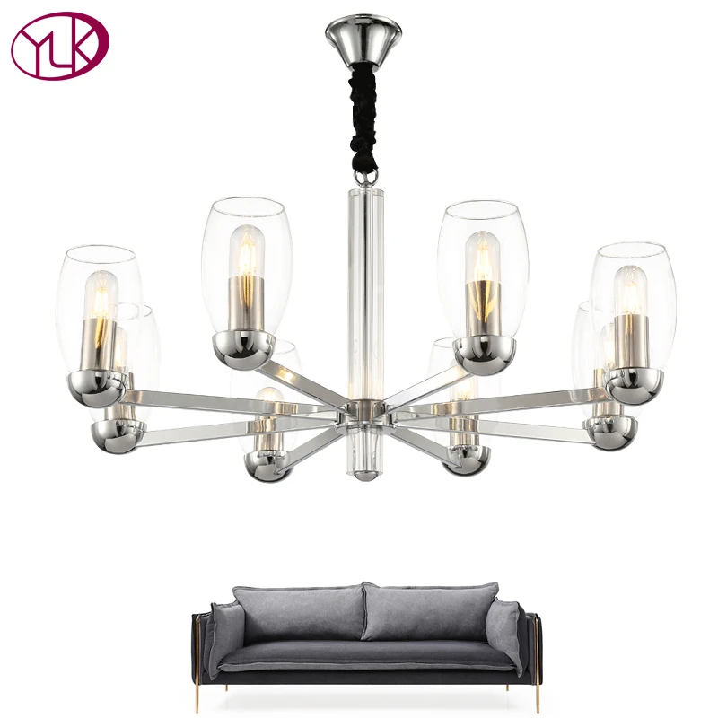 

Modern Glass Lampshade Chandelier Lighting For Living Room Bedroom Personality Creative Bar Club Led Light Hanging Nordic Lamps