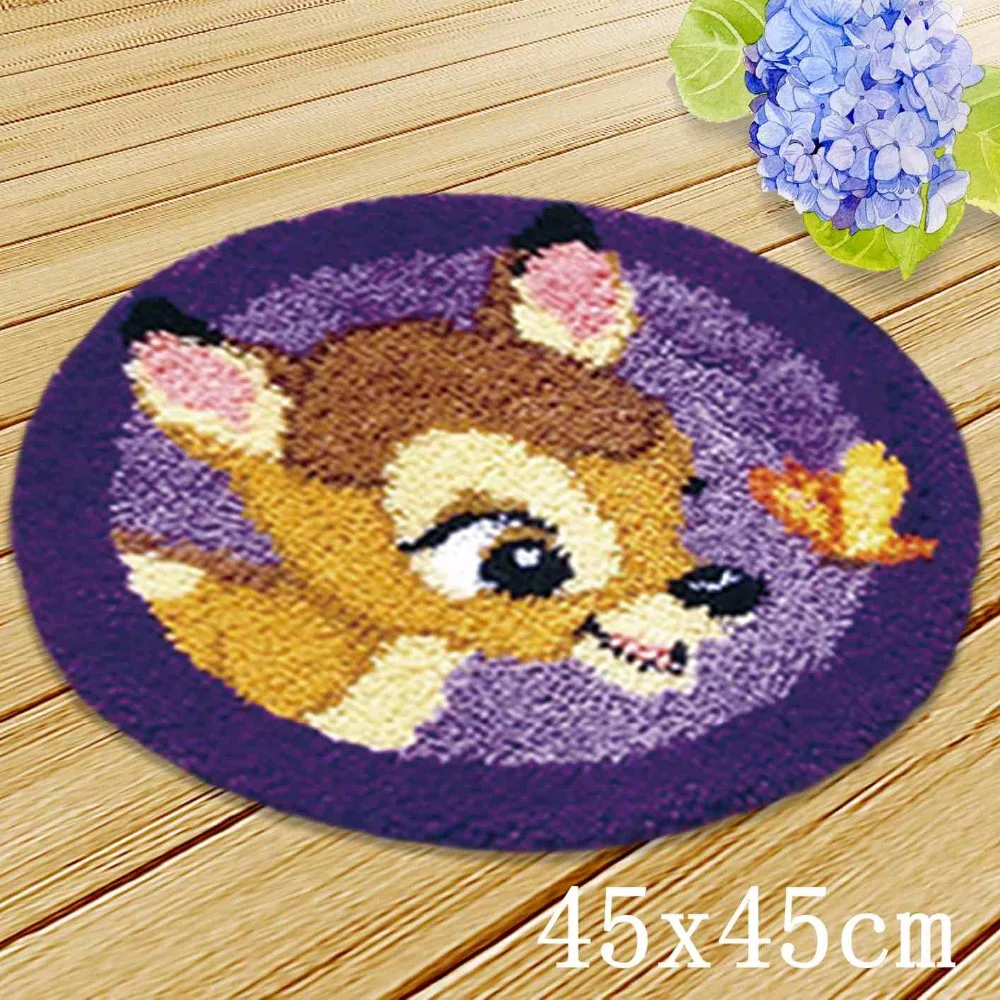 Foamiran крючок с защелкой Tapijt Knoopkussen Dieren Foamiran вышивка фейерверк DIY животные Защелки крюк ковер наборы вышивка крестом ковер