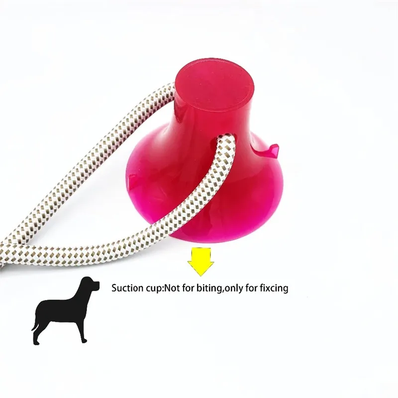 Собака Интерактивная активность игрушка Собачка присоска толчок Ropeball TugToy TPR мяч для чистки зубов домашних животных