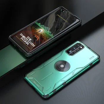 

For Huawei Honor 30 Pro/Plus Cases Magnetic Ring Bracket Aluminium Metal +Silicone Back cover For Huawei Honor 30S phone Case