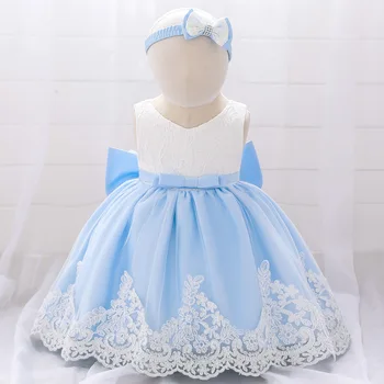 

2020 baby full moon dress children's dress Princess lace bow Baby Dress