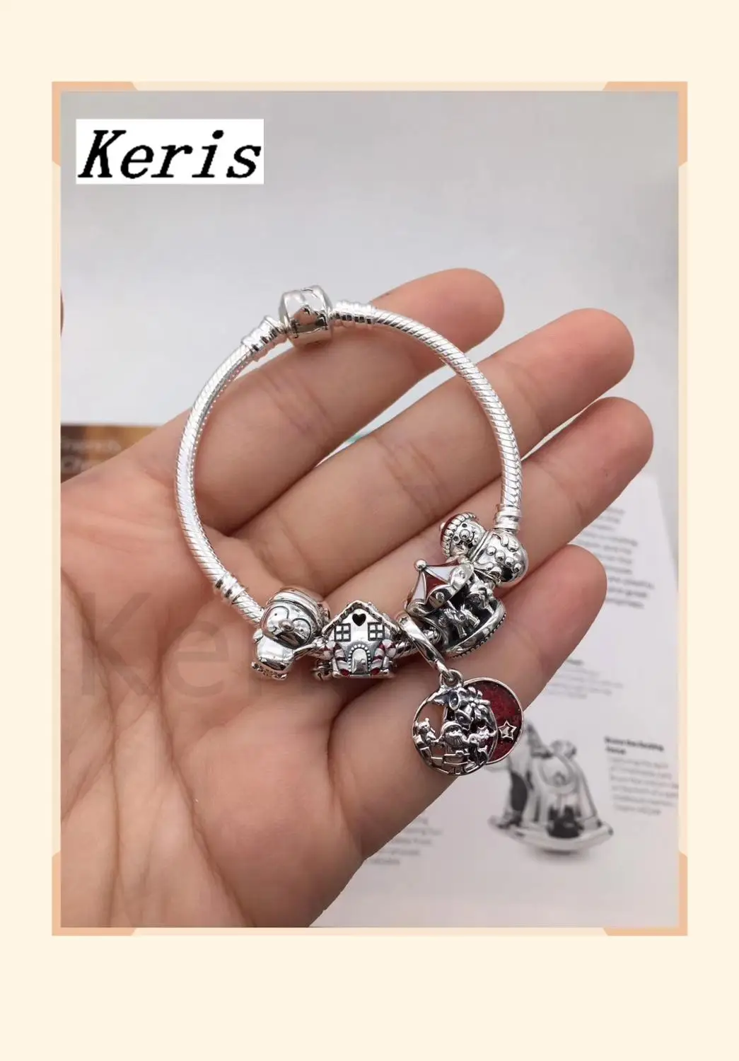 

Keris Store High Quality 1:1 100% Silver Penguin Design Bracelet Gift Free Package