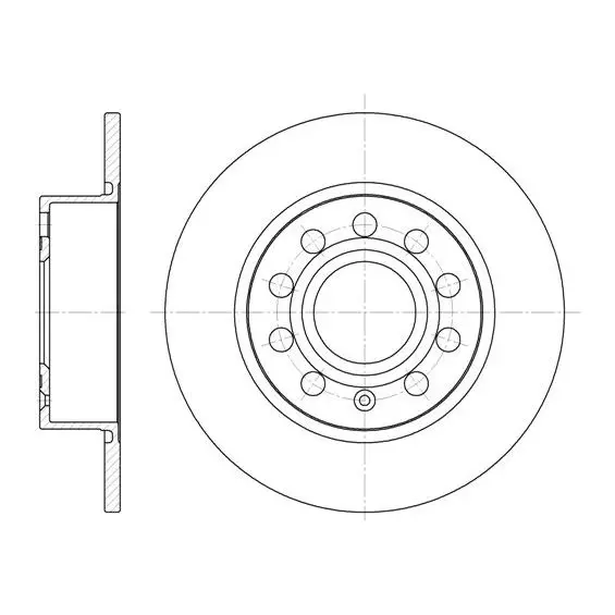 Диск тормозной задний Audi A3, Skoda Octavia, VW Golf 1.4/1.6-2