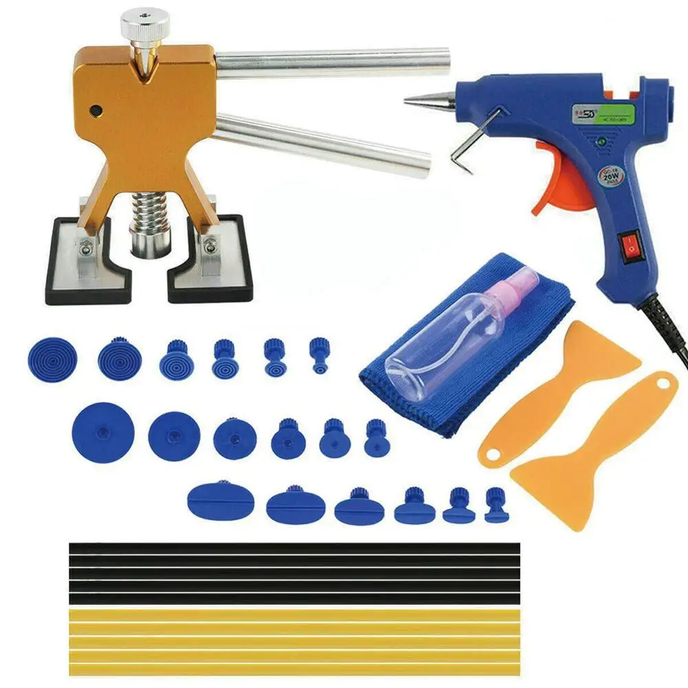 Koop Pdr Gereedschappen Verveloos Dent Repair Tools Dent Repair Kit Car Dent Puller Met Lijm Puller Tabs Verwijderen Kits Voor Voertuig auto Auto