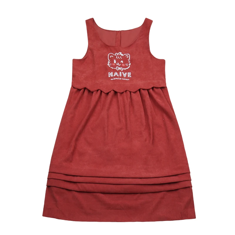 Kawaii Cartoon Cat Print Sleeveless 