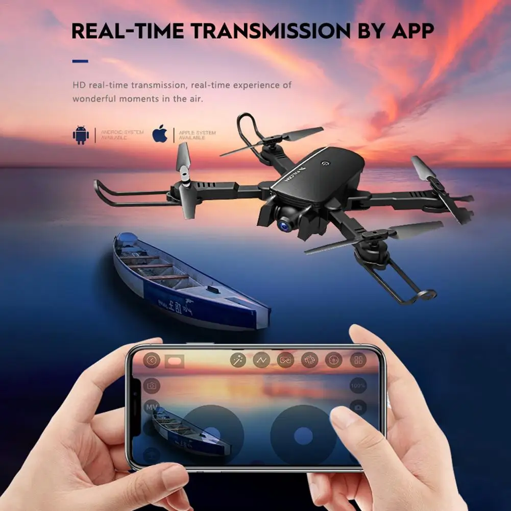 

1808 RC Drone Folding Quadcopter With 1080P Camera 2.4Ghz WiFi FPV Wide Angle Mini Rc Drone Folding Toys Kid