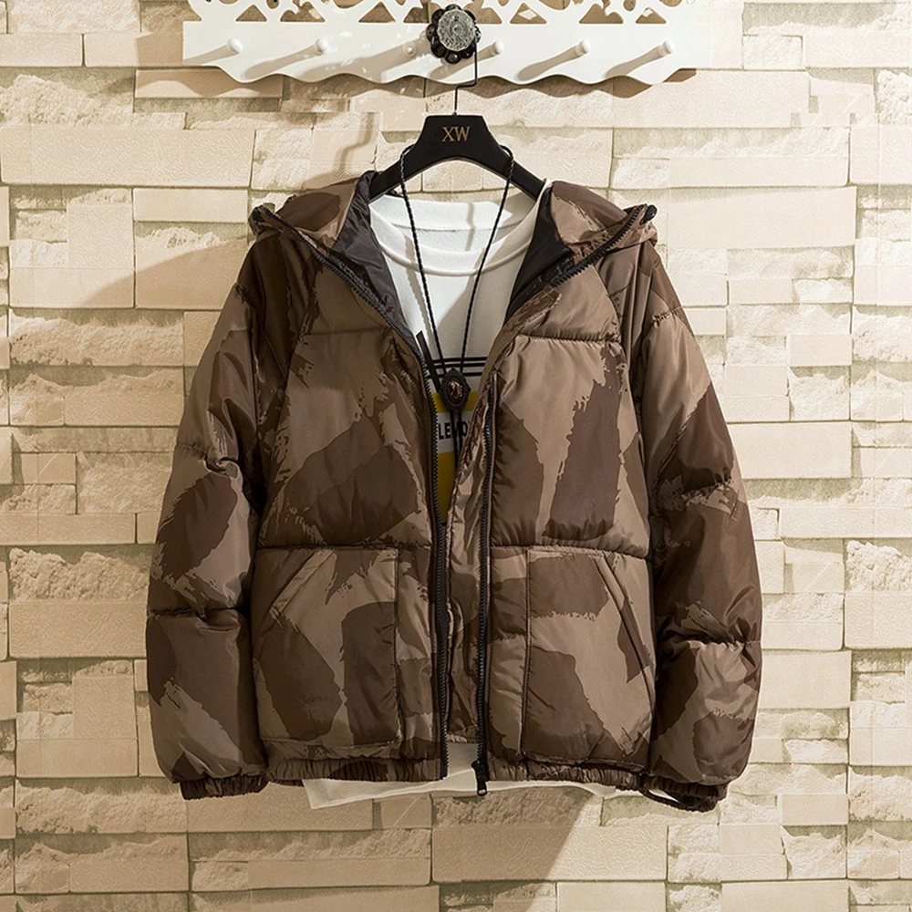 

Coats for Men 2020 Winter New High - Quality Men Patchwork Hoodie Loose - Fitting Thick Warm Men's Cotton Clothing