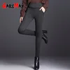 GareMay Women Winter Warm pants Velvet Thick Trousers High Waist Elastic Middle aged Mother Stretch Straight Pants Plus Size 5XL ► Photo 3/6