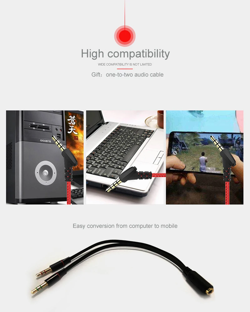 New Type C 3 5mm In Ear Wired Call Earphones Gaming Computer Earpiece Earbuds For LG Xiaomi Huawei Iphone Headset