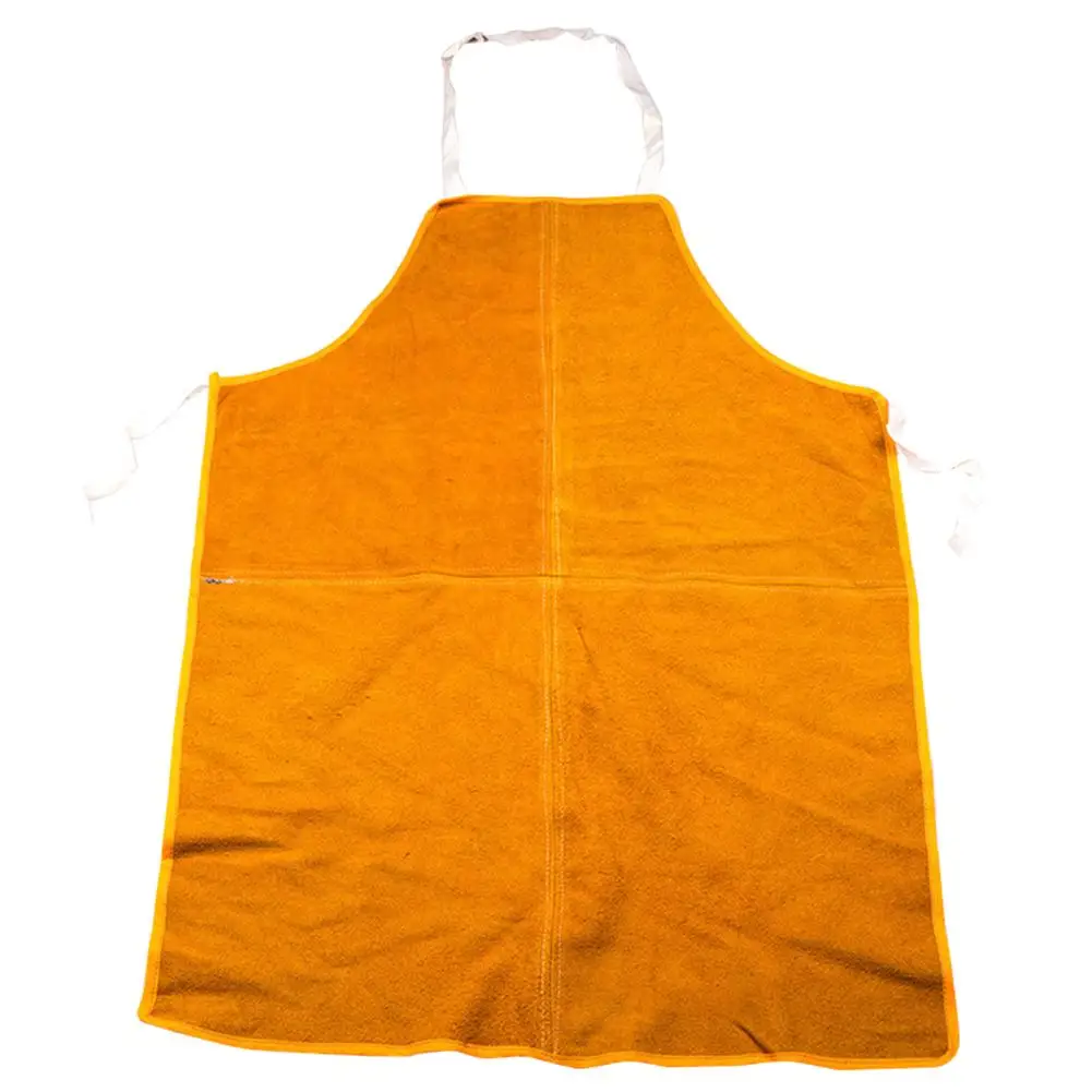 Cowhide Welding Apron Flame-resistant Leather Protective Clothing Wear-resistant Cover For Welders Aprons Work Safety Workwear