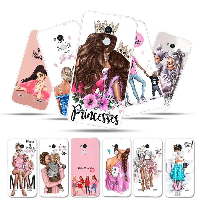 

TPU Cases For ZTE Blade V7 V9 Vita V8 Mini Lite Case Fashion Super Mom Baby Girl Fundas For ZTE V7 lite v9 vita Cover Bumper
