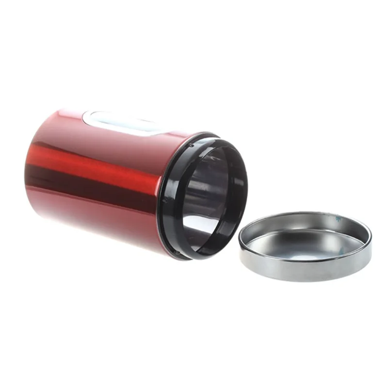 

Hot Sale 3pcs Stainless Steel Window Canister Tea Coffee Sugar Nuts Jar Storage Set (Red)