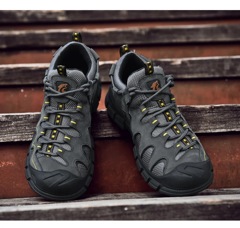 Мужская дышащая уличная походная обувь трекинг Туризм ботинки походная обувь Нескользящая альпинистская спортивная обувь Прогулочные кроссовки